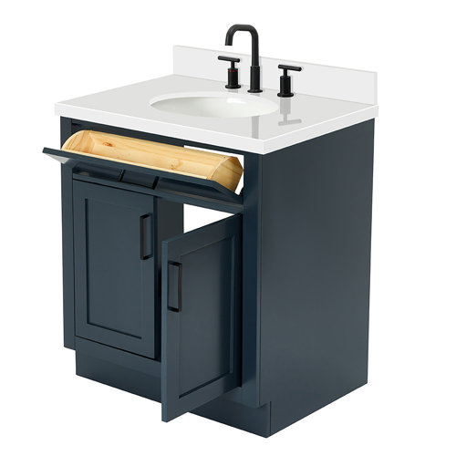 Red Barrel Studio® 31'' Single Bathroom Vanity with White Quartz Top